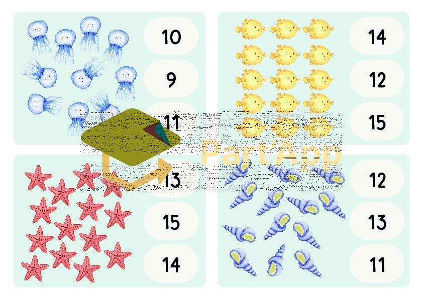 Thème "la mer" : Cartes à pinces_nombres 1-20_3
