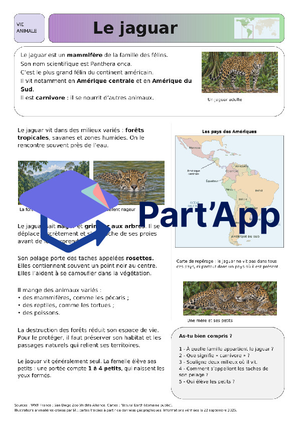 Compréhension écrite: le jaguar_2