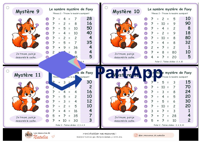 🦊 Le nombre mystère de Foxy – Niveau 2 + fiche de suivi | 8 CHF 🦊_2