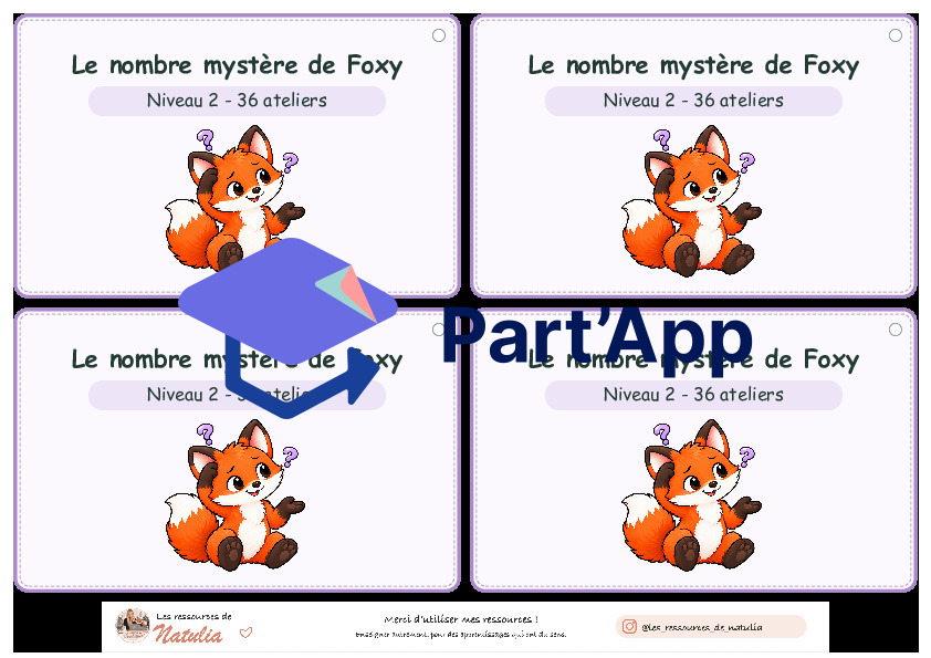 🦊 Le nombre mystère de Foxy – Niveau 2 + fiche de suivi | 8 CHF 🦊_3