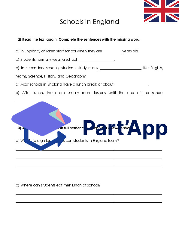 Anglais Compréhension écrite 5e/6e année - 10 textes passionnants de Reading Comprehension avec questions & solutions_4