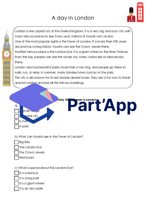 Anglais Compréhension écrite 5e/6e année - 10 textes passionnants de Reading Comprehension avec questions & solutions_7