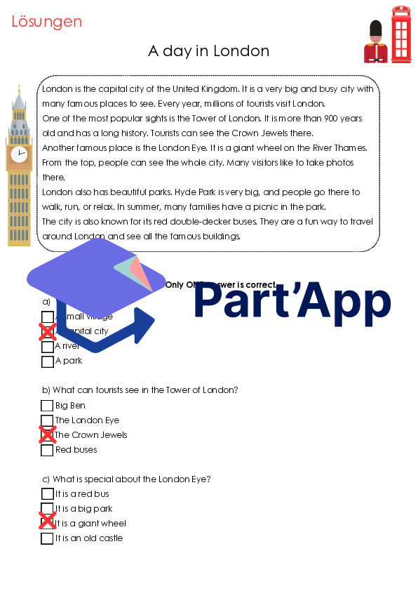 Anglais Compréhension écrite 5e/6e année - 10 textes passionnants de Reading Comprehension avec questions & solutions_9
