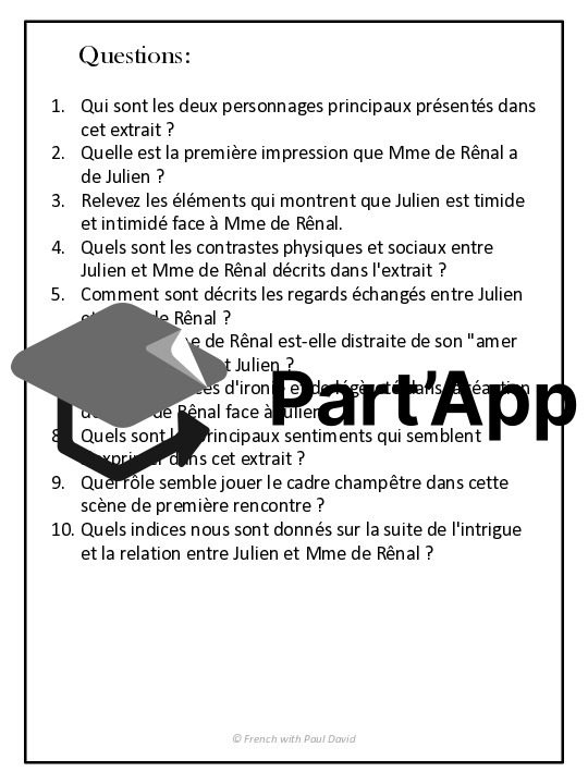 Compréhension de lecture - Le Rouge et le noir_4