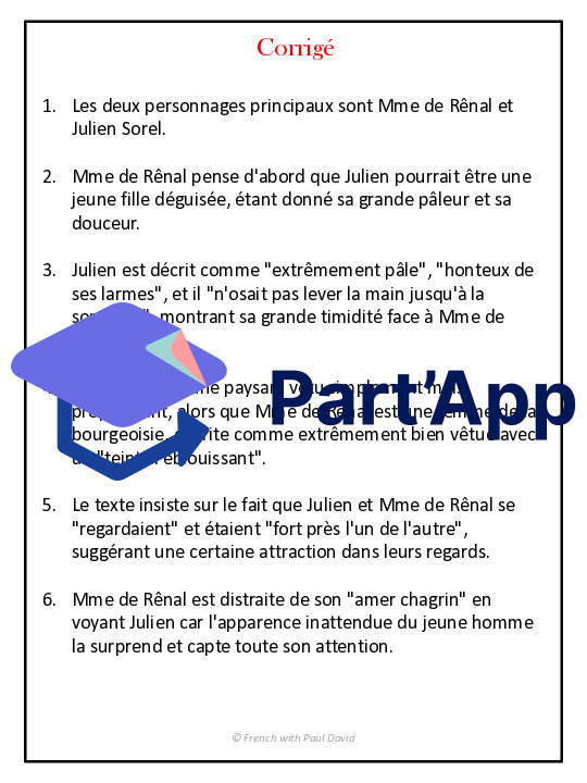 Compréhension de lecture - Le Rouge et le noir_7