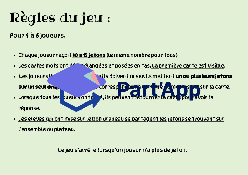 FR - 6P - Module 4 - Jeu Vocabulaire - Les mots d'ailleurs - la mise - Jeu_3