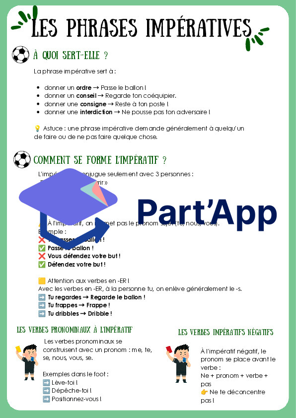 Les types de phrases : fiches de théorie (foot)_2