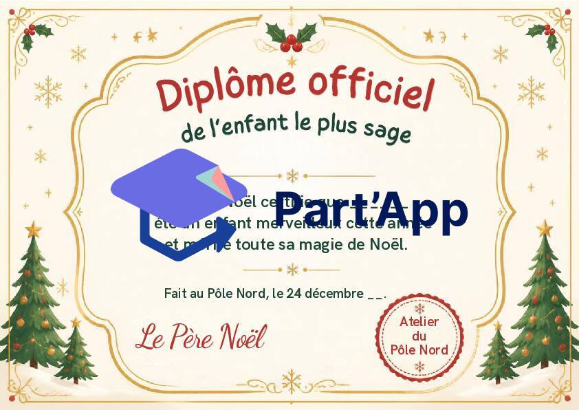 Pack Noël enfants à imprimer en français | Lettre Père Noël, Calendrier de l'Avent, Chasse au trésor, Étiquettes, Diplôme | PDF_7