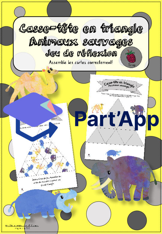 Casse-tête en triangle - animaux sauvages_2