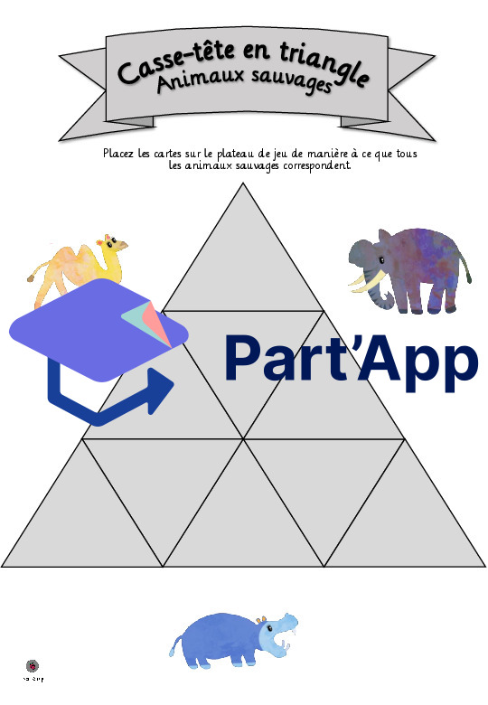 Casse-tête en triangle - animaux sauvages_4