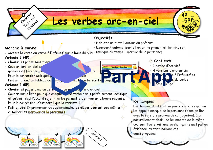 4P verbe arc-en-ciel chanter présent_2