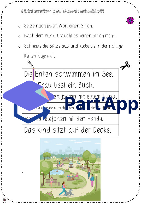 Schlangensätze Frühling - Setze die Abstände_5
