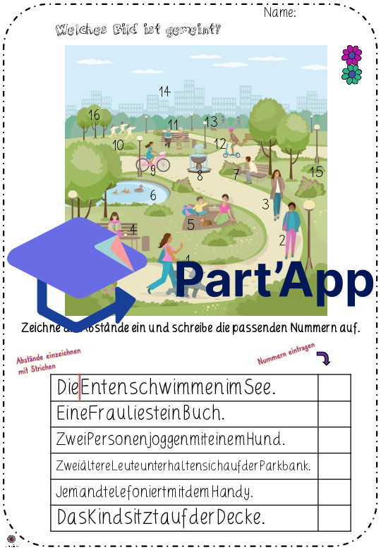 Schlangensätze Frühling - Setze die Abstände_7