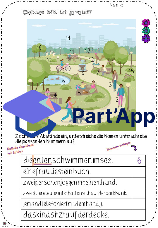 Schlangensätze Frühling - Setze die Abstände_9