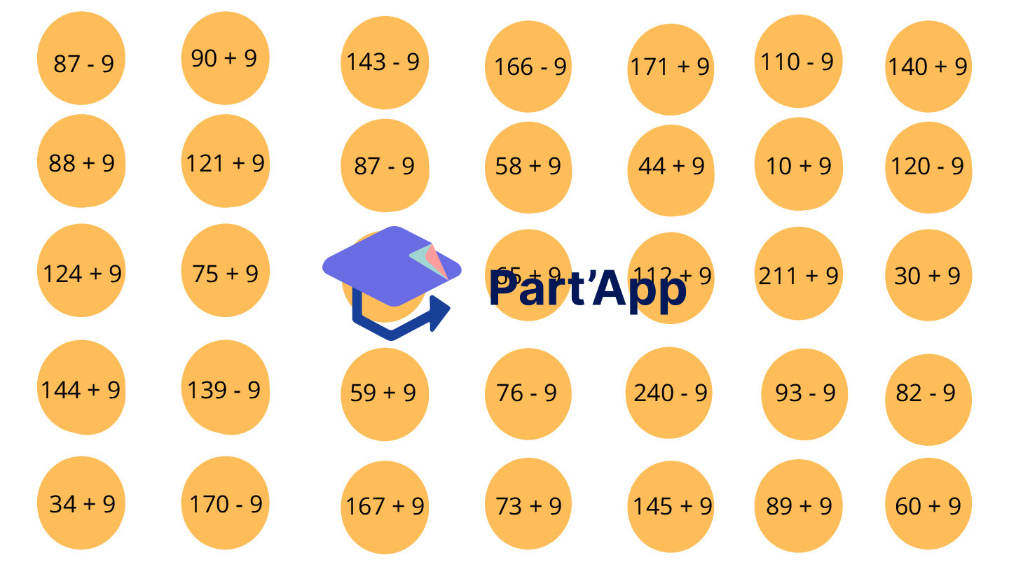 puissance 4 addition et soustraction +9/-9_7