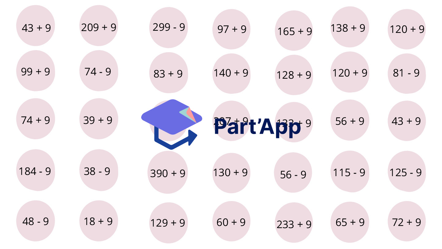 puissance 4 addition et soustraction +9/-9_8