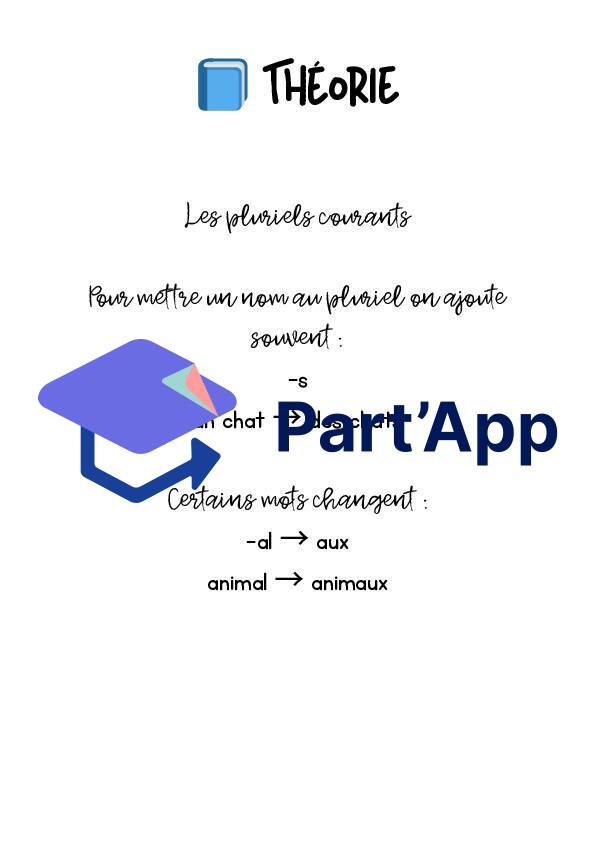 Ceinture d'orthographe 🔴 rouge – Les pluriels courants_15