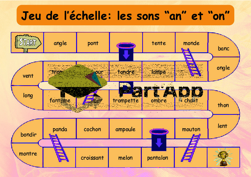 Jeu de l’échelle : les sons proches “an” et “on” (temps 3 : une paire de mots)_2