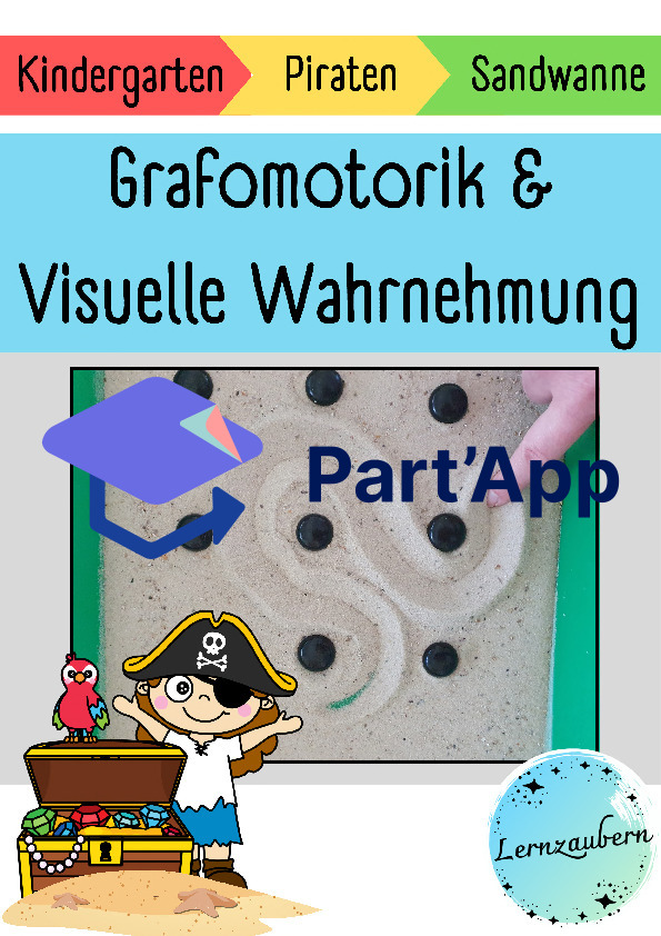 Grafomotorik und visuelle Wahrnehmung in der Sandwanne: Piraten_2