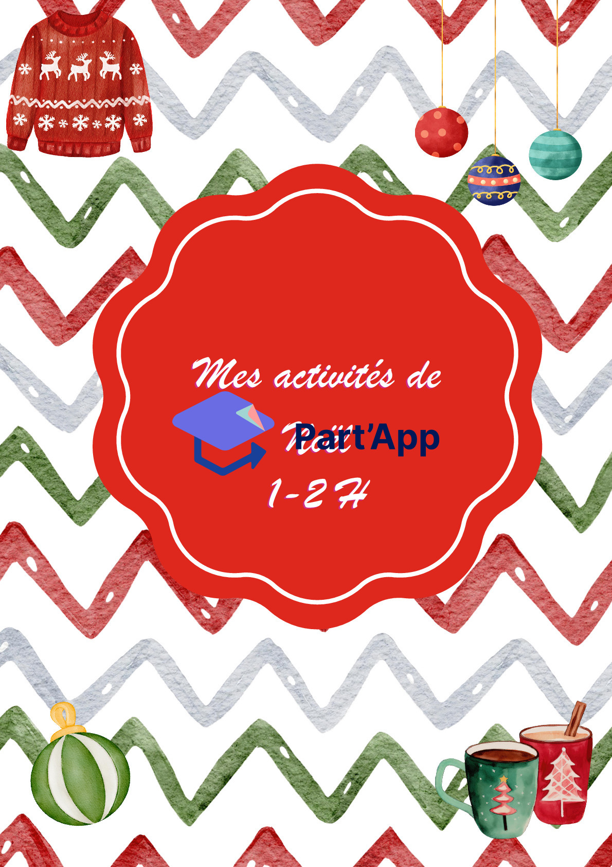 Activités de Dénombrage 1- 10 / formes de bases / lettres : thèmes les biscuits de Noël_2