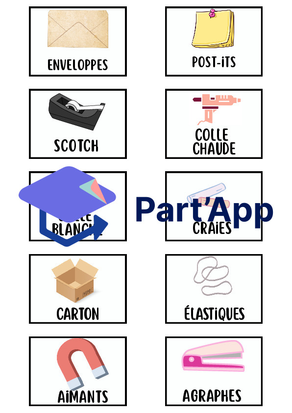 Méga Kit Organisation Classe – 208 Étiquettes (7cm x 5cm) Illustrées (Matériel, Administratif, Routines & Matières)_11