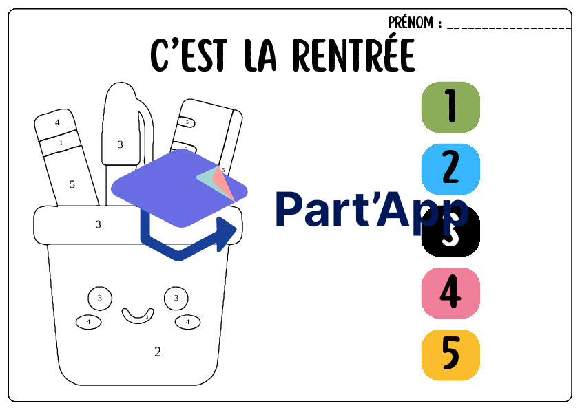 Fichier 5 Coloriages Magiques Rentrée Scolaire (1H-4H)_6