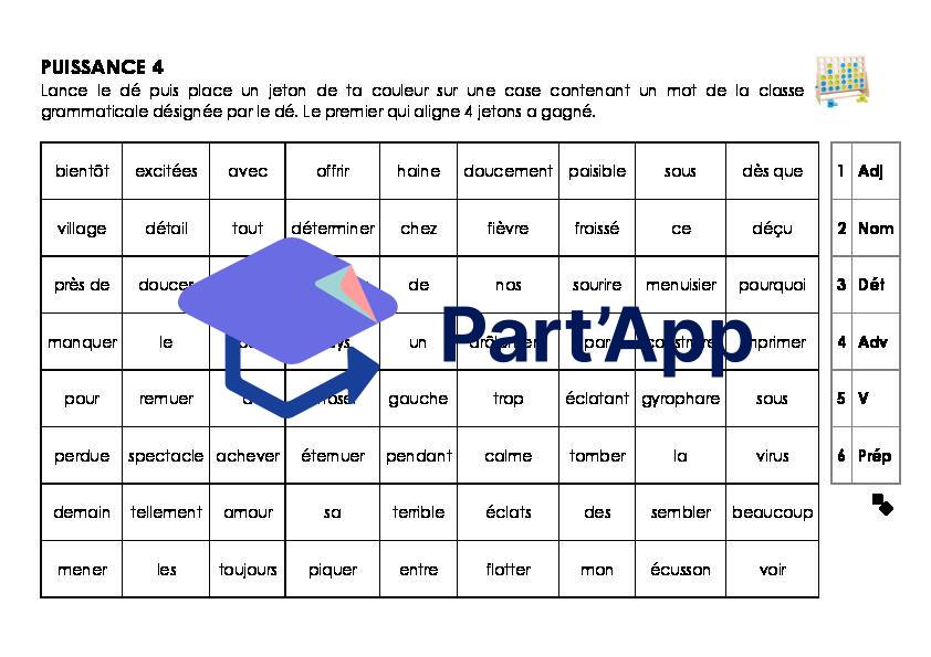 Classes grammaticales - Jeu_2