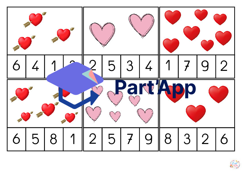 Cartes à pince coeur Saint-Valentin_2