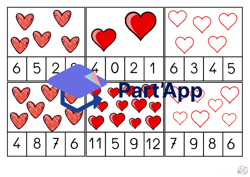 Cartes à pince coeur Saint-Valentin_4