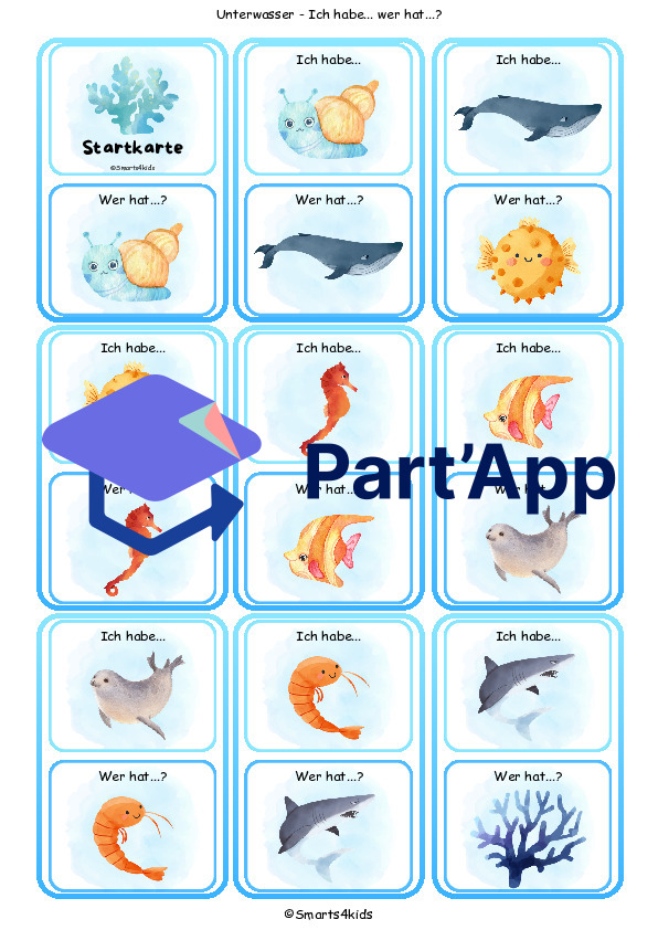 🐬 Sous l'eau, j'ai... qui a... ? Vocabulaire DaZ_10