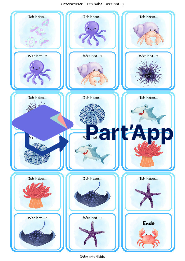 🐬 Sous l'eau, j'ai... qui a... ? Vocabulaire DaZ_14