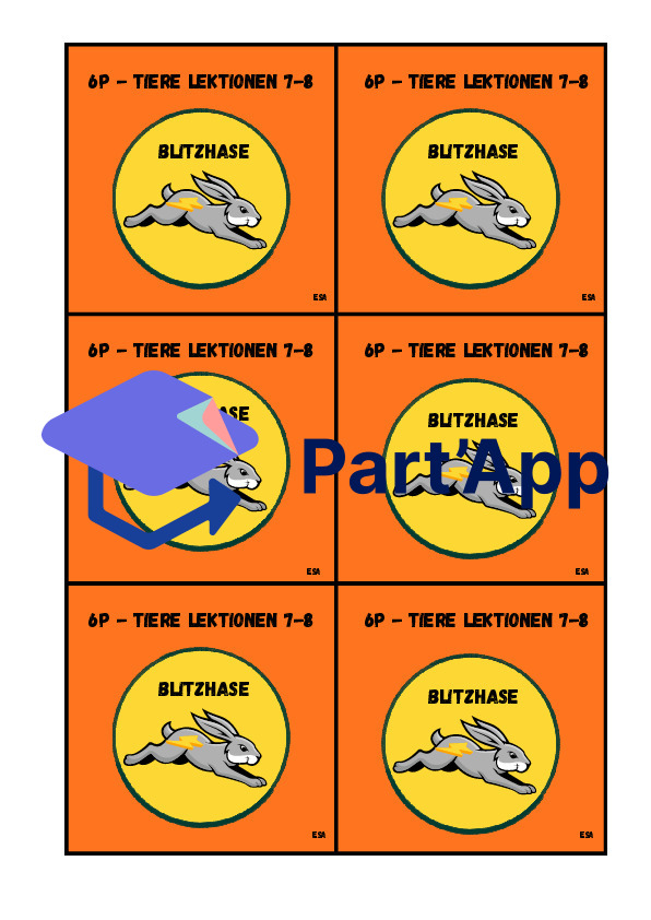 Blitzhase Leçons 7 et 8 Tiere - 6P_3