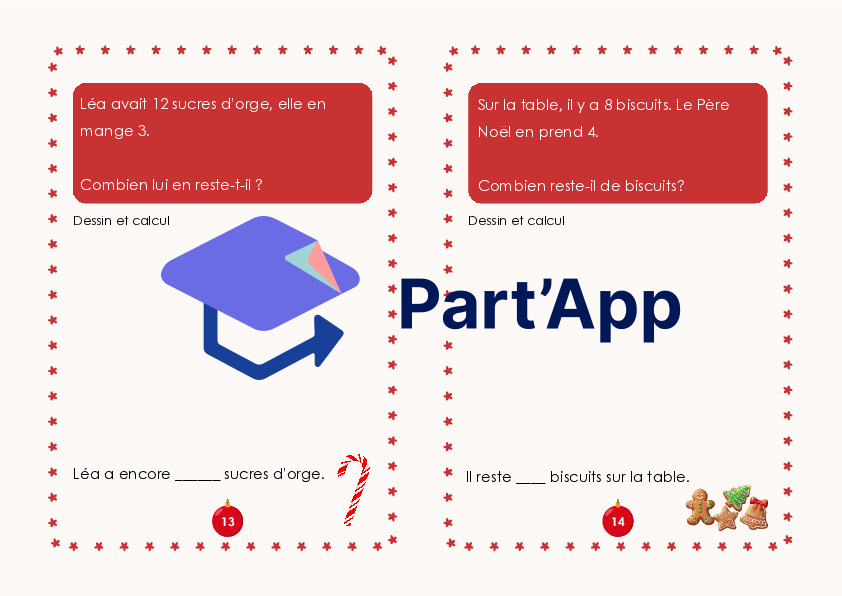 Problèmes de maths Noël 4H_8