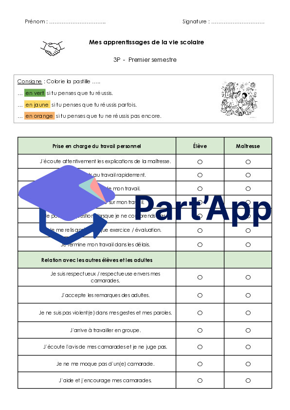 Evaluation des apprentissages de la vie scolaire 3P/4P_2