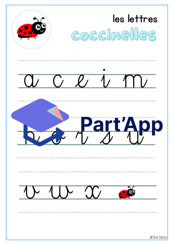 Affiche : lettres cursives selon leur taille_2