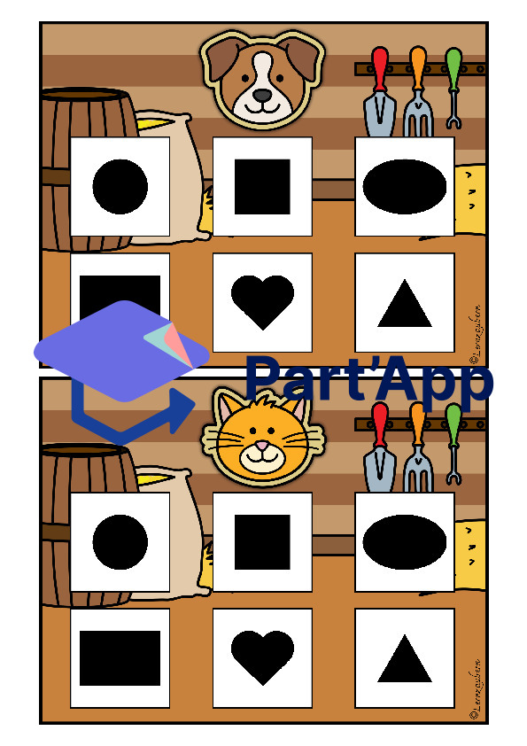 Formen erkennen: Spiel für den Kindergarten (Bauernhof)_144