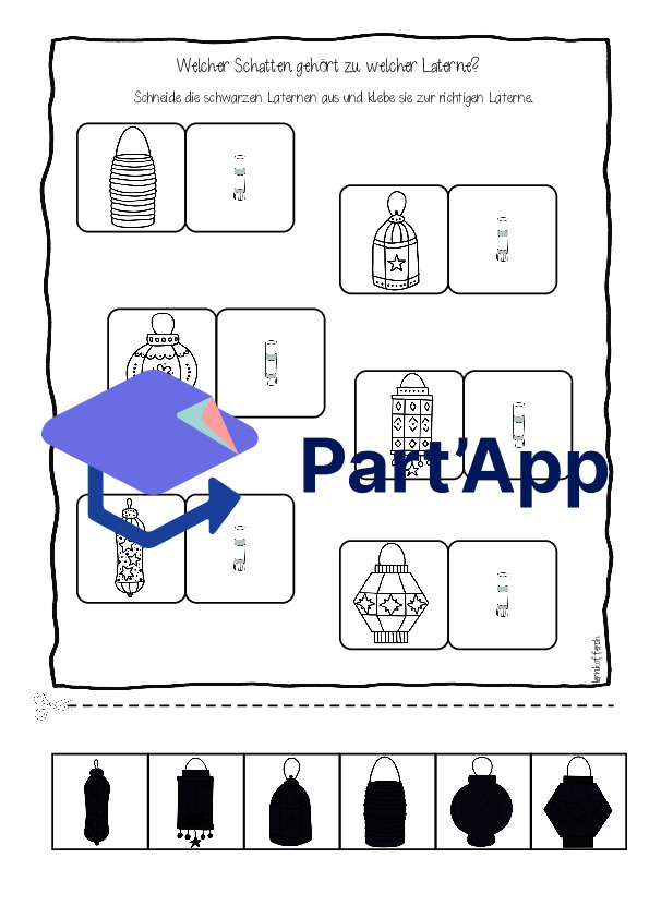 Laterne - Arbeitsblätter für den Kindergarten_4