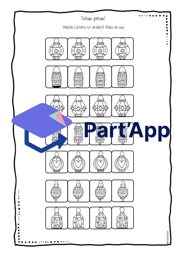 Laterne - Arbeitsblätter für den Kindergarten_8
