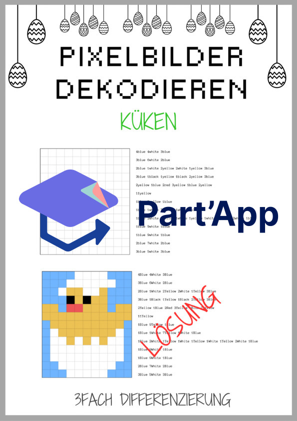 Pixelbilder dekodieren - Küken_2