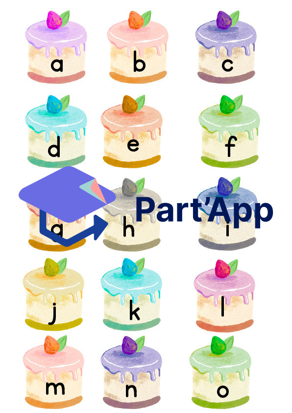 JEU ALPHABET : Association MAJUSCULES MINUSCULES – Version Gâteaux Gourmands_7