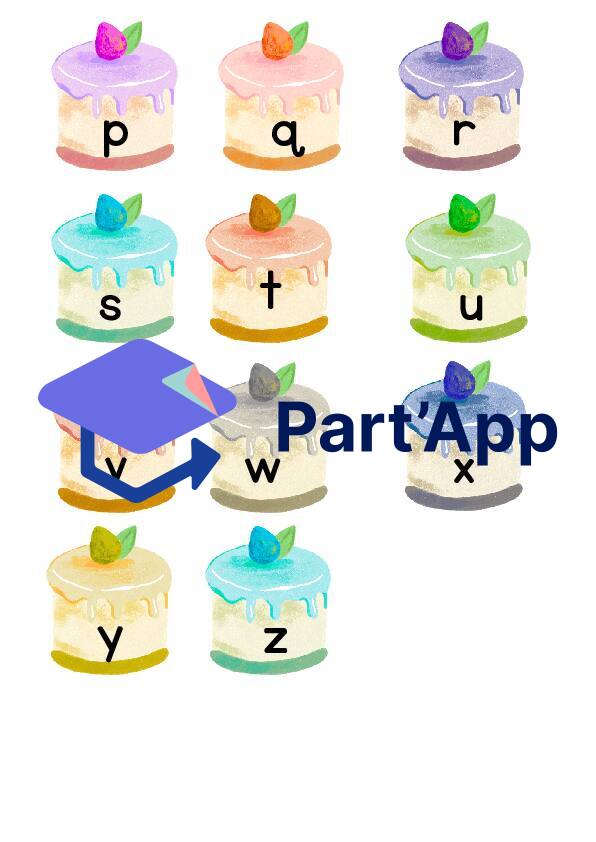 JEU ALPHABET : Association MAJUSCULES MINUSCULES – Version Gâteaux Gourmands_8
