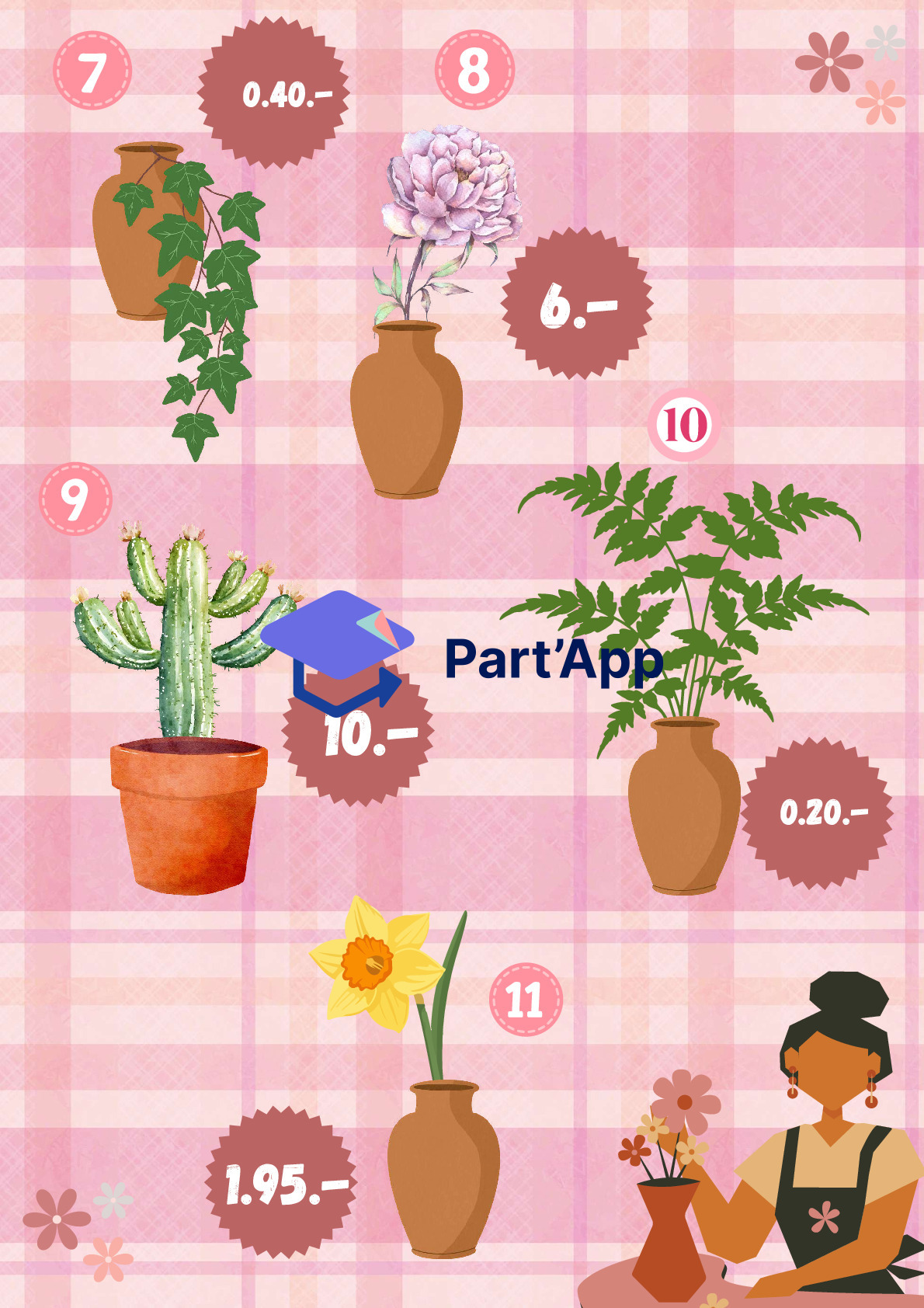 Liste de prix et fleurs, jeux symboliques, fleuriste 🌵🌷🌼_5