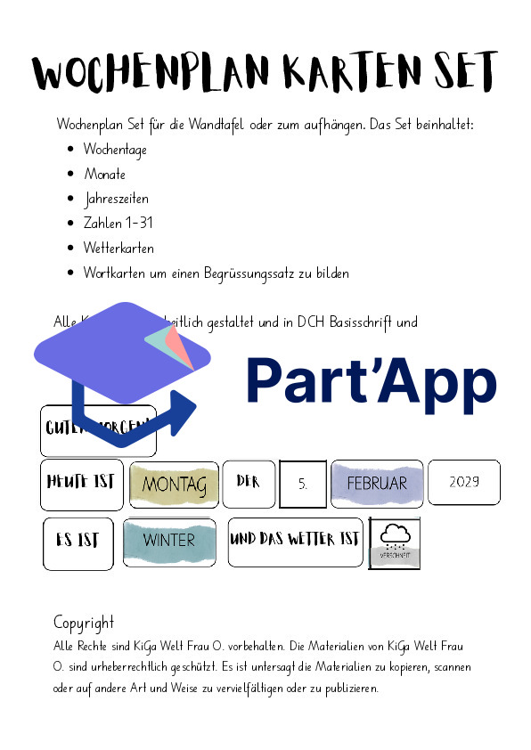 Wochenplan Karten Set_2