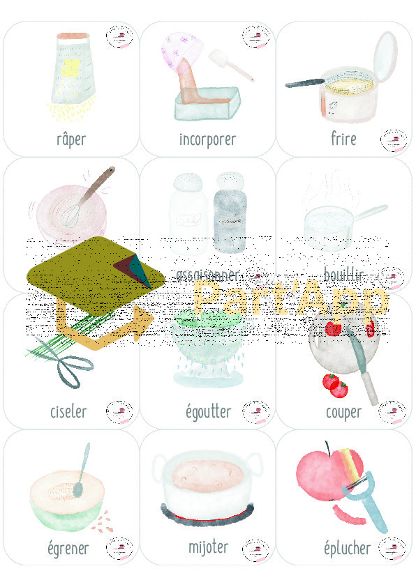 Français 5-6P - La recette - Cartes Lexique_8