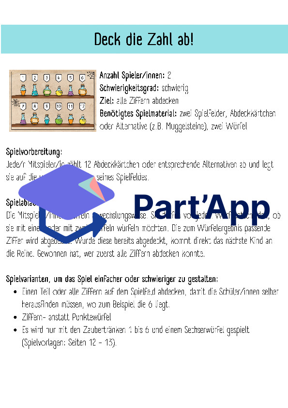 Brettspiele Hexe (Kindergarten / Mathe)_7