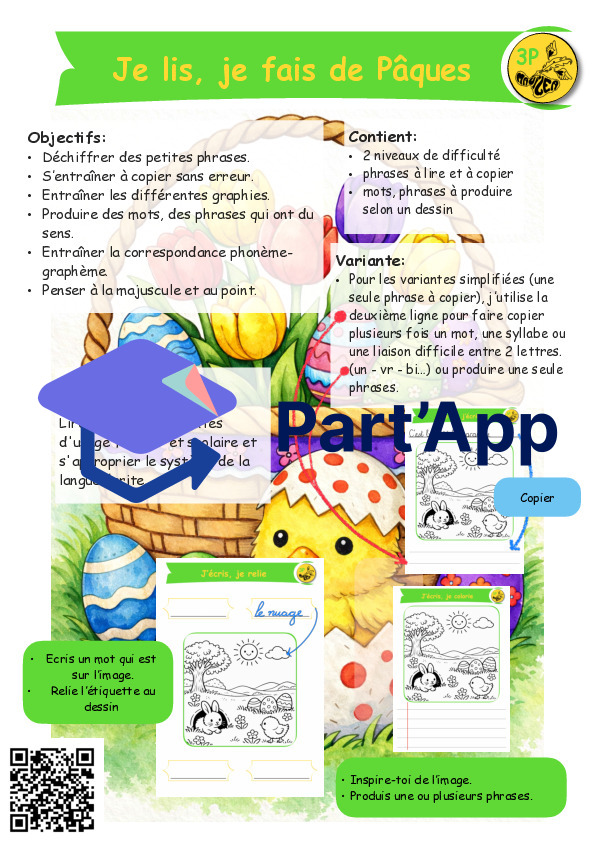 3P j’écris, je colorie de Pâques_2