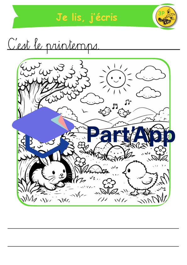 3P j’écris, je colorie de Pâques_5