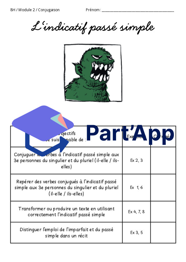 Indicatif passé simple - module 2_2