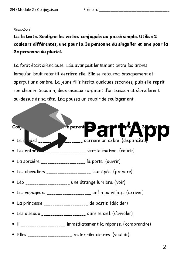 Indicatif passé simple - module 2_3