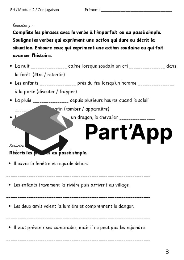 Indicatif passé simple - module 2_4